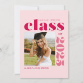 おもしろいモダン写真の卒業発表 招待状 (正面)