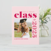 おもしろいモダン写真の卒業発表 招待状 (スタンド正面)