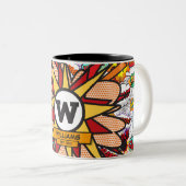 おもしろいモダン名物文字漫画書 ツートーンマグカップ (正面右)