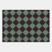 おもしろいモダン名門私立校風のトロピカルピンク&グリーンパーム ラッピングペーパーシート (正面)