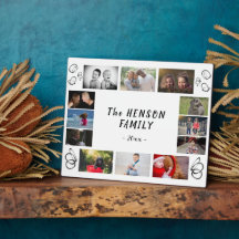 おもしろいモダン年1回家族の記念12フォトコラージュ