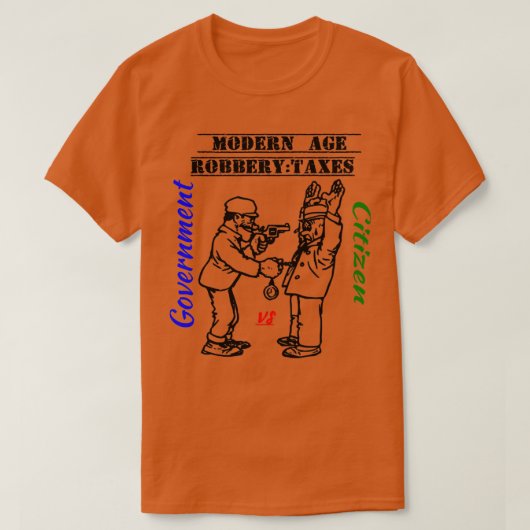 おもしろいモダン強盗 Tシャツ (デザイン正面)