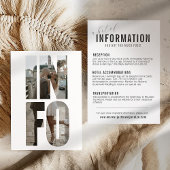 おもしろいモダン情報フォトワード結婚ズ詳細カード エンクロージャーカード