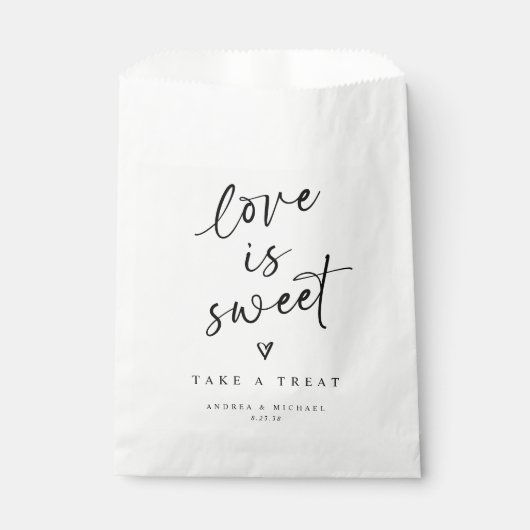 おもしろいモダン愛は甘い手書きハート結婚の フェイバーバッグ (正面)
