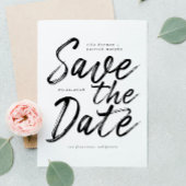 おもしろいモダン手書き結婚式の日付の保存 招待状