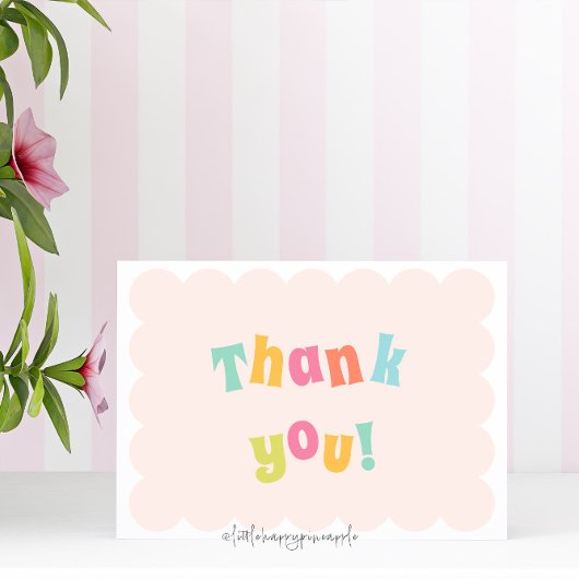 おもしろいモダン折カラフルり曲げサンキューカード サンキューカード