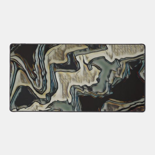 おもしろいモダン抽象芸術ブ男らしラック デスクマット (正面)