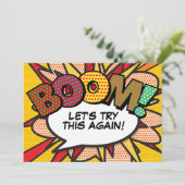 おもしろいモダン日付の変更漫画ブックアーポップ・アートのト 招待状 (スタンド正面)