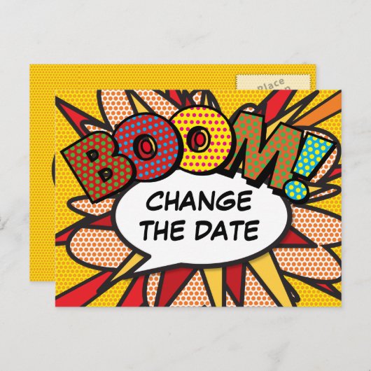 おもしろいモダン日付漫画簿の変更 ポストカード (正面/裏面)