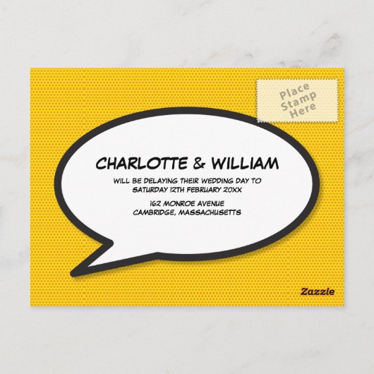 おもしろいモダン日付漫画簿の変更 ポストカード (裏面)