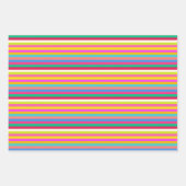 おもしろいモダン明ストライプるい数々のマクシマリスト ラッピングペーパーシート (正面2)