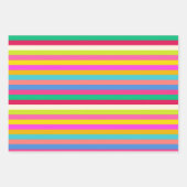 おもしろいモダン明ストライプるい数々のマクシマリスト ラッピングペーパーシート (正面)