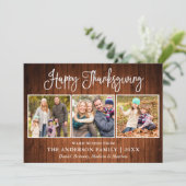 おもしろいモダン書感謝祭3フォトウッド シーズンカード (スタンド正面)