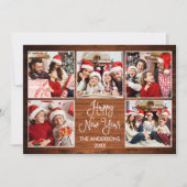 おもしろいモダン書道の木5写真新年 シーズンカード (正面)