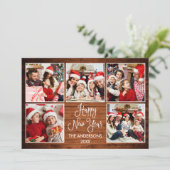 おもしろいモダン書道の木5写真新年 シーズンカード (スタンド正面)