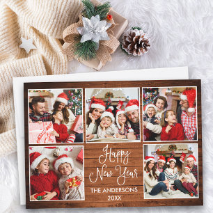 おもしろいモダン書道の木5写真新年 シーズンカード