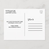 おもしろいモダン書道クラフト5写真ホリデー ポストカード (裏面)