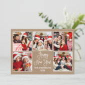 おもしろいモダン書道クラフト5写真新年 シーズンカード (スタンド正面)