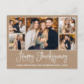 おもしろいモダン書道クラフト5枚写真サンクスギビング ポストカード (正面)