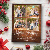 おもしろいモダン書道クリスマスウッド4写真 ポストカード