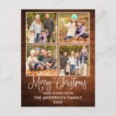 おもしろいモダン書道クリスマスウッド4写真 ポストカード (正面)