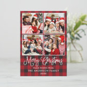 おもしろいモダン書道クリスマスプレイド4枚 シーズンカード (スタンド正面)