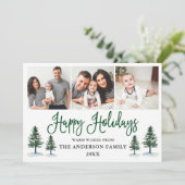 おもしろいモダン書道パインズ3フォトグリーン シーズンカード (スタンド正面)