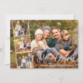 おもしろいモダン書道楽しいクリスマス4写真 シーズンカード (正面)