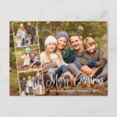 おもしろいモダン書道楽しいクリスマス4写真 ポストカード (正面)