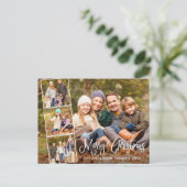 おもしろいモダン書道楽しいクリスマス4写真 ポストカード (スタンド正面)