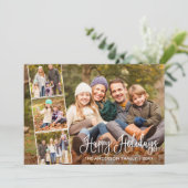 おもしろいモダン書道楽しい休日4写真 シーズンカード (スタンド正面)