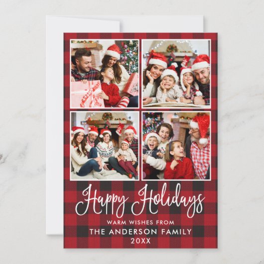 おもしろいモダン書道用書道4枚の写真 シーズンカード (正面)