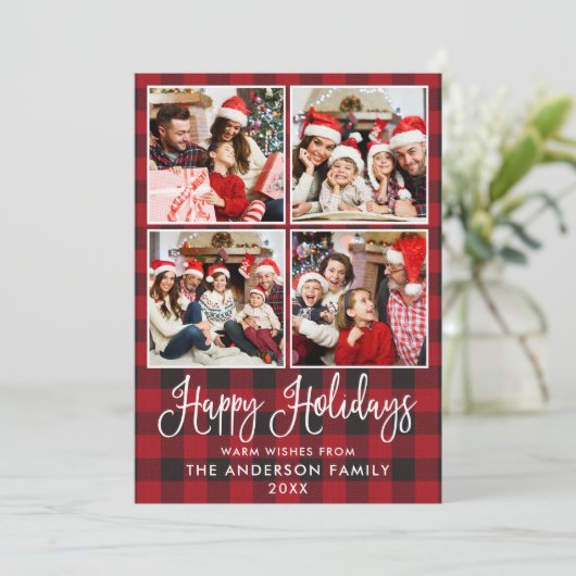 おもしろいモダン書道用書道4枚の写真 シーズンカード (スタンド正面)