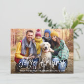 おもしろいモダン書道聖降誕祭ファミリー写真 シーズンカード (スタンド正面)