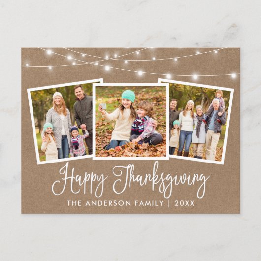 おもしろいモダン書道3写真サンクスギビングクラフト ポストカード (正面)
