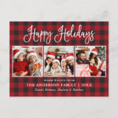 おもしろいモダン書道3写真格子休日 ポストカード (正面)