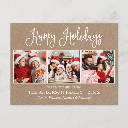 おもしろいモダン書道3枚クラフトホリデイ ポストカード (正面)