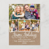 おもしろいモダン書道4フォトクラフトホリデー ポストカード (正面)