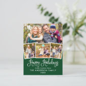 おもしろいモダン書道4フォトグリーンホリデー ポストカード (スタンド正面)