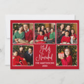おもしろいモダン書道5写真Feliz Navidad Red シーズンカード (正面)