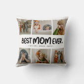 おもしろいモダン最高の「MOM EVER」 6枚の写真 クッション (裏面)