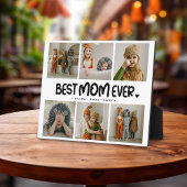 おもしろいモダン最高の「MOM EVER」 6枚の写真 フォトプラーク