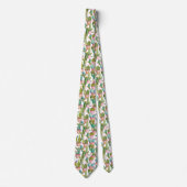 おもしろいモダン水彩サボテンパターン(の模様が)ある ネクタイ (正面)