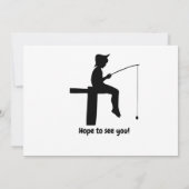 おもしろいモダン漁師でリール50誕生日 招待状 (裏面)