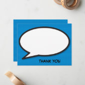 おもしろいモダン漫画ブックの音声バブルメッセージ ノートカード (正面/裏面インサイチュ)