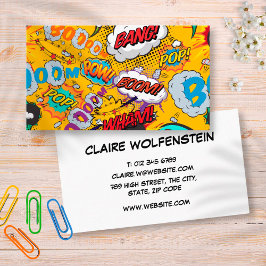 おもしろいモダン漫画ブックシャウト 名刺