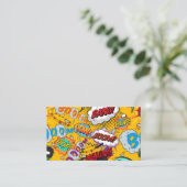 おもしろいモダン漫画ブックシャウト 名刺 (スタンド正面)