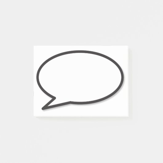 おもしろいモダン漫画ブック音声バブル ポストイット (正面)