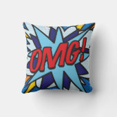 おもしろいモダン漫画ブポップ・アートのックアートWHAM OMG クッション (裏面)