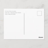 おもしろいモダン男性2025卒業パーティー招待状 ポストカード (裏面)